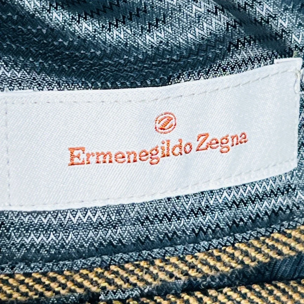 Ermenegildo Zegna 100% Cashmere Bomber Jacket Brown Zip Up Mens 50 US Medium